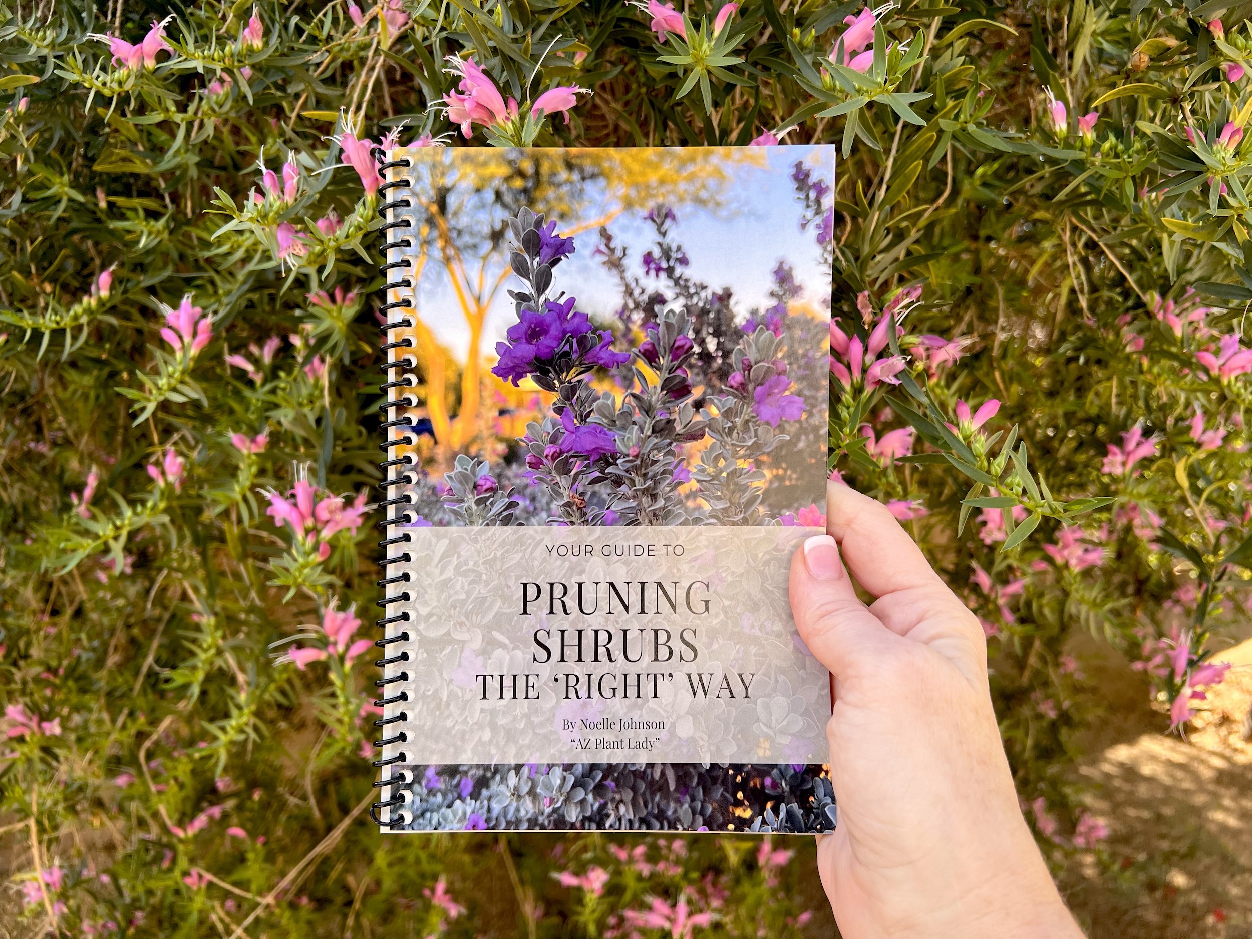 Spiral-bound pruning guide booklet for shrubs